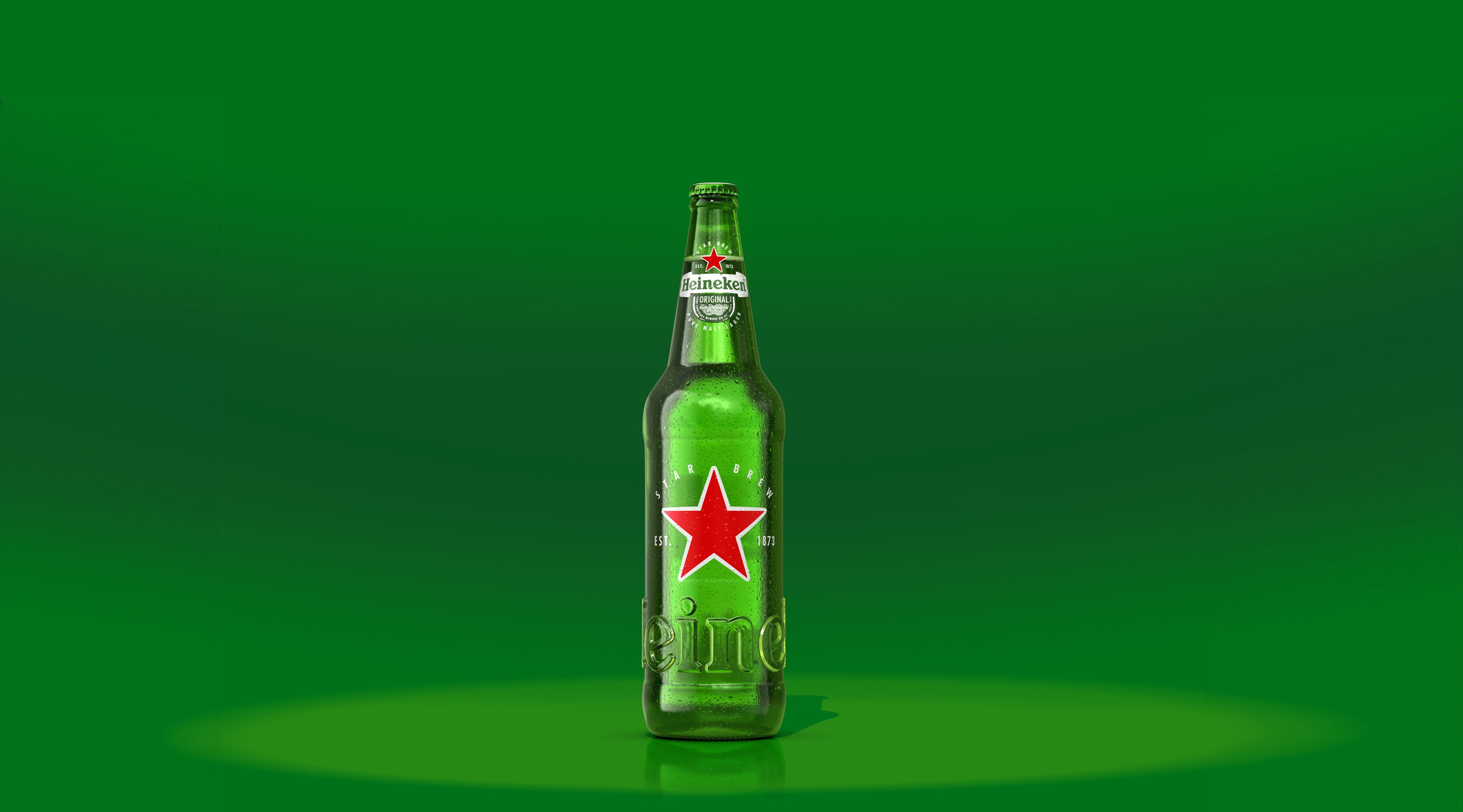 Heineken Hulk 650Ml Front No Text And Extra Height Returnable Bottle